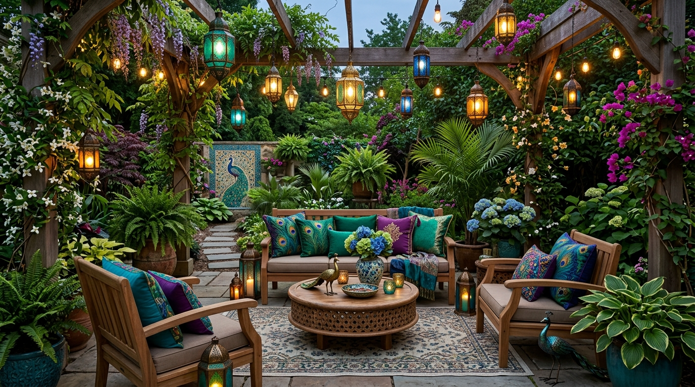 Use greenery and florals to soften the glam